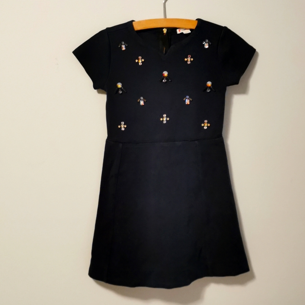 Crewcuts Navy Blue Sequence Dress Girls 6